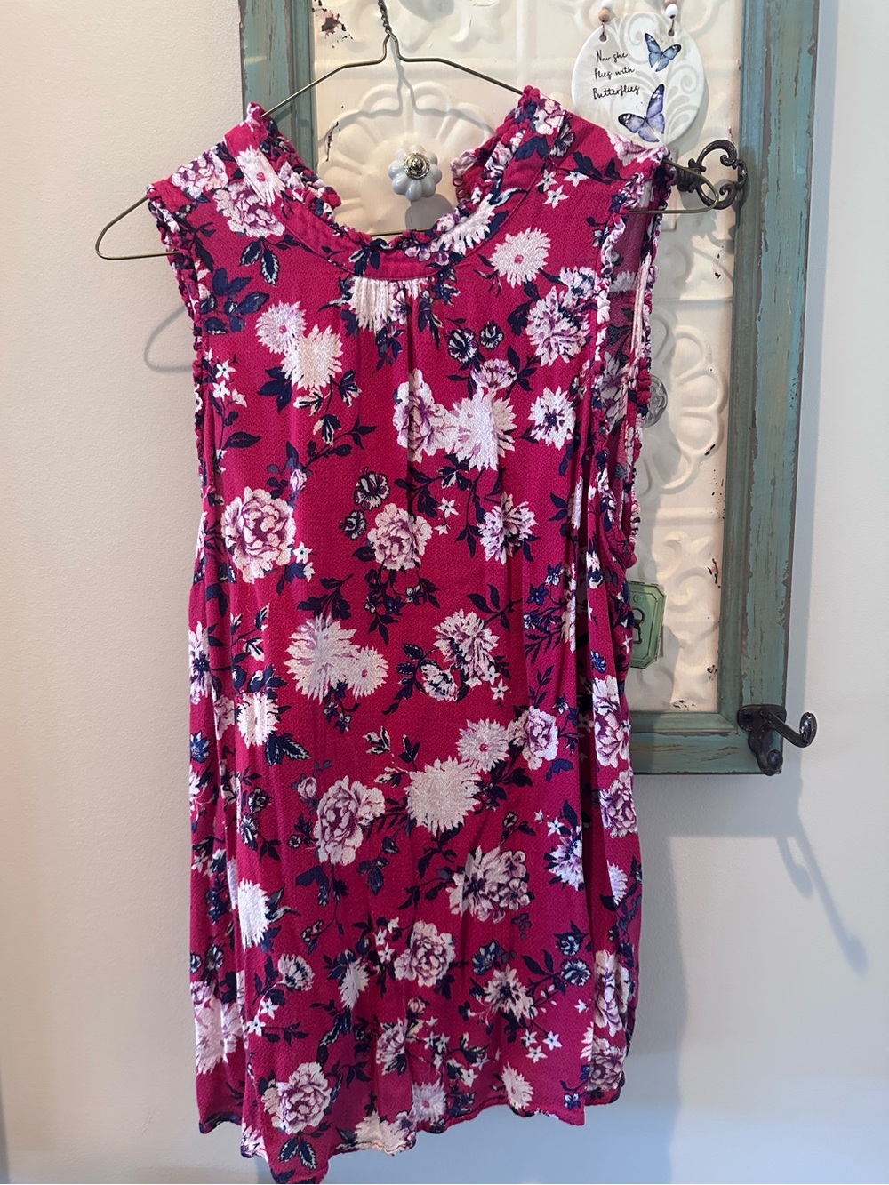 Torrid Pink Floral Sleeveless Blouse Size 1
